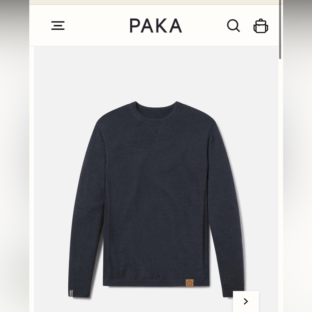 PAKA Men’s Ultralight Sweater - size XL - NBW